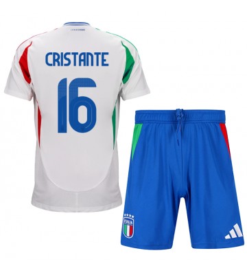 Italia Bryan Cristante #16 Segunda Equipación Niños Eurocopa 2024 Manga Corta (+ Pantalones cortos)